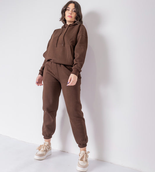 Chocolate Brown Oversized Sweater Joggers
