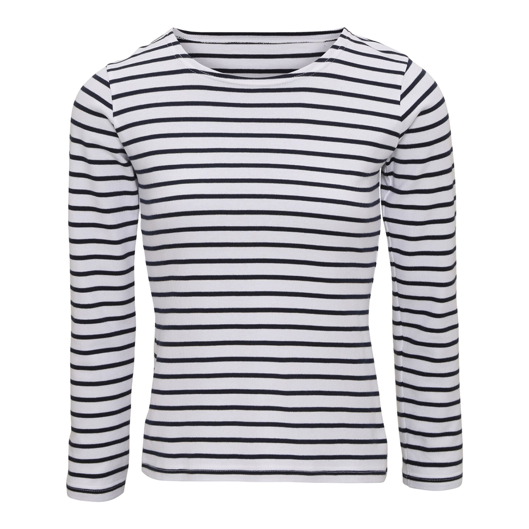 Breton Stripe Long Sleeve Crew Neck Top