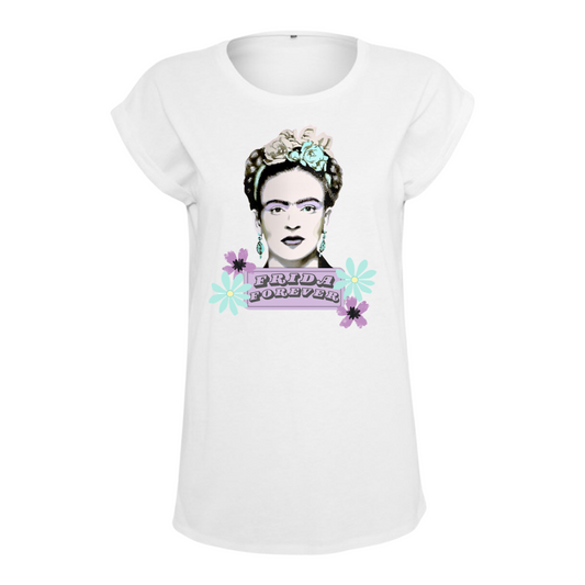 Frida Kahlo Print Capped Sleeve Fitted T-Shirt PRE-ORDER (KTBOU Exclusive)